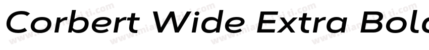 Corbert Wide Extra Bold字体转换